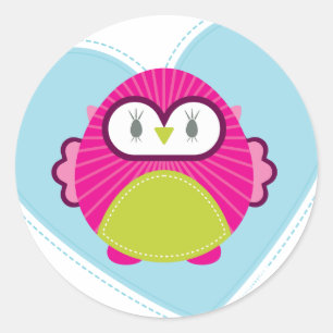 Sticker Rond HABILLEMENT : : hibou - huée