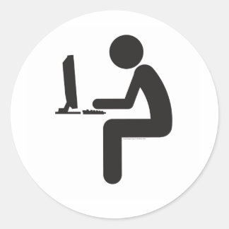 Sticker Rond Hacker-T