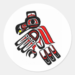 Sticker Rond haida 2009 de corbeau