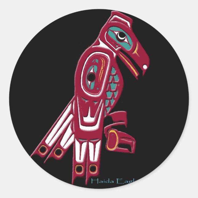 Sticker Rond HAIDA EAGLE Collection (Devant)