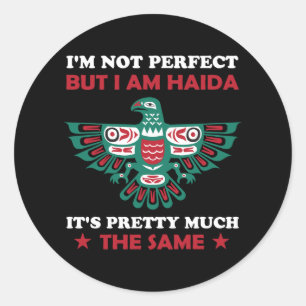 Sticker Rond Haida Eagle Haida Nation Amérindienne idée de cade