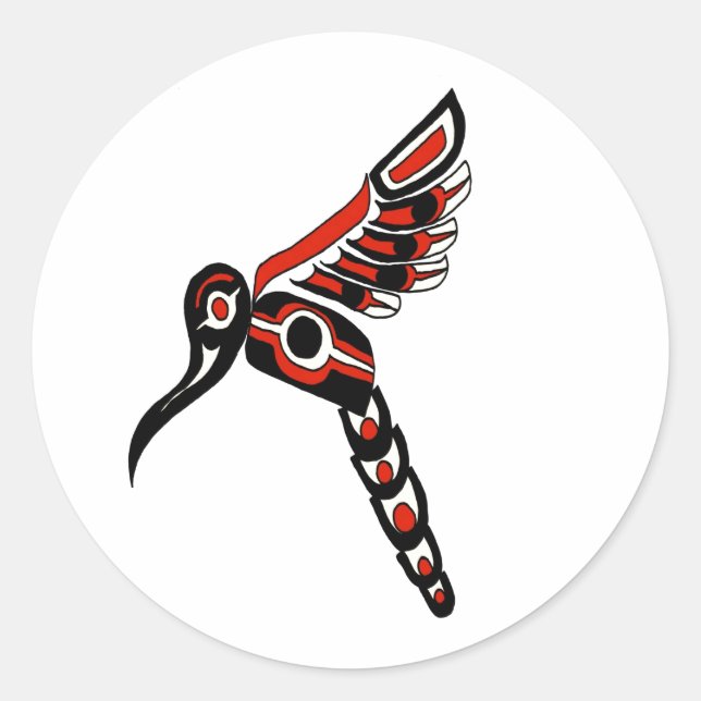 Sticker Rond Haida Humming Bird (Devant)