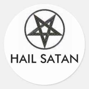 STICKER ROND HAIL SATAN