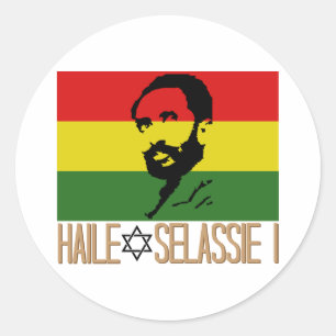 Sticker Rond Haile Selassie I