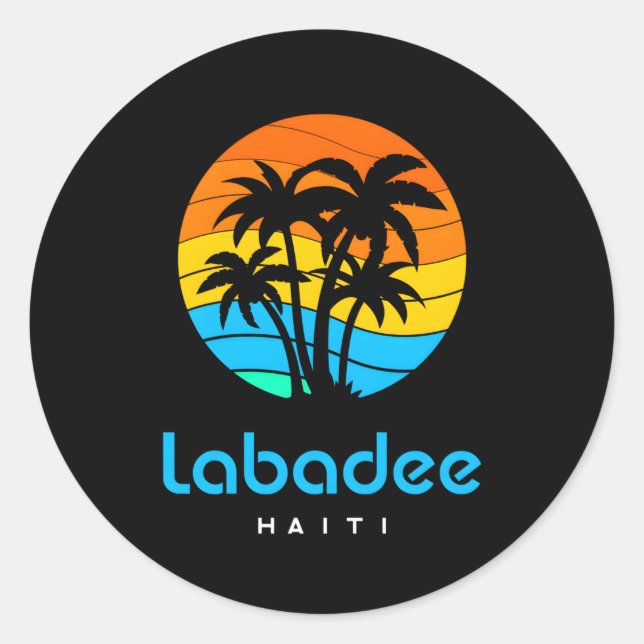 Sticker Rond Haïti Labadee (Devant)