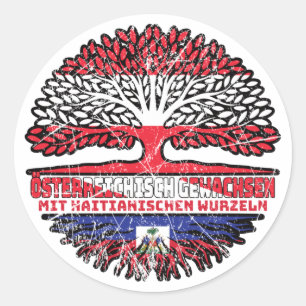 Sticker Rond Haitian Arbre autrichien