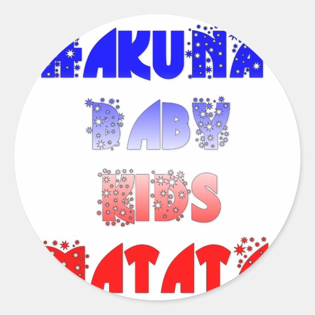 Sticker Rond Hakuna Matata Bébé & Enfants : Conception de coule (Devant)