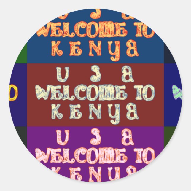 Sticker Rond Hakuna Matata Bienvenue au Kenya.png (Devant)