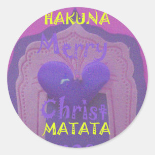 Sticker Rond Hakuna Matata Merry Christmas Love Design.jpg