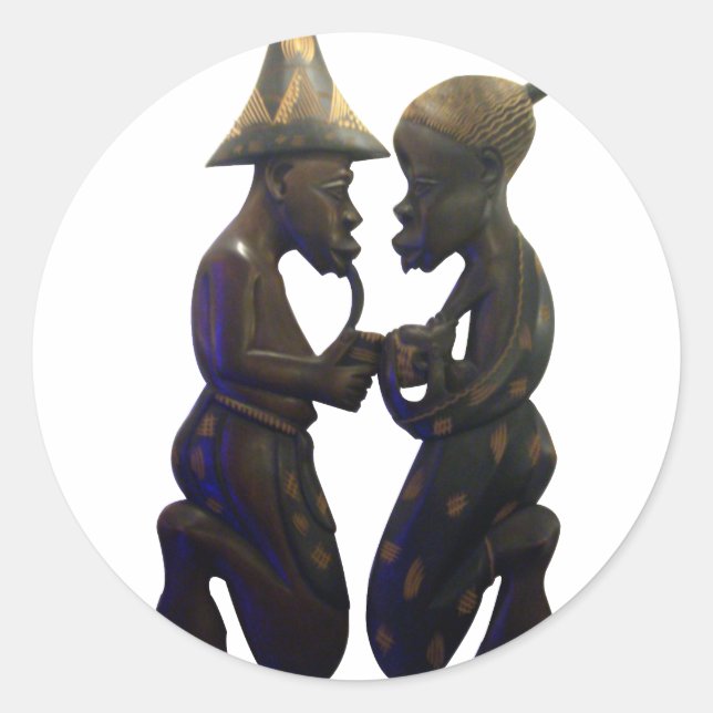 Sticker Rond Hakuna Matata S'amuser Old School est le meilleur (Devant)