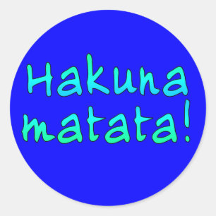 Sticker Rond Hakuna Matata sur T-shirts, Sweat - shirts à capuc