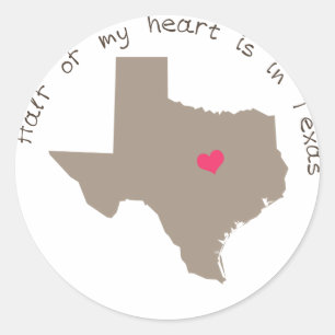 Sticker Rond Half My Heart est au Texas