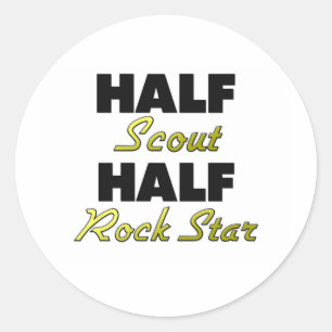 Sticker Rond Half Scout Half Rock Star