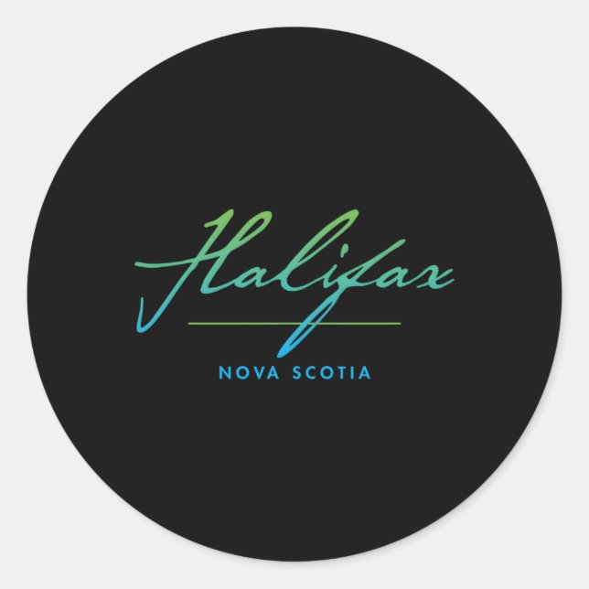 Sticker Rond Halifax Nouvelle-Écosse (Devant)