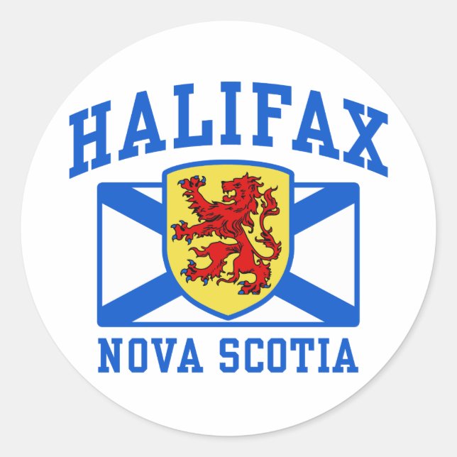 Sticker Rond Halifax Nouvelle-Écosse (Devant)