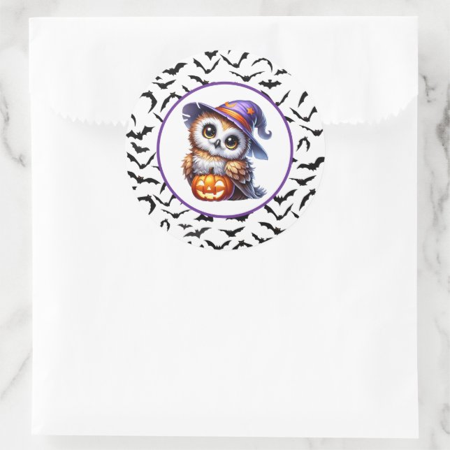 Sticker Rond Halloween (Sac)