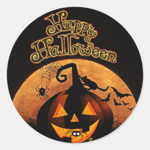 Sticker Rond Halloween