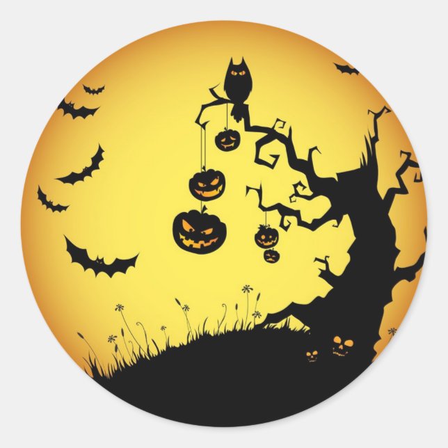 Sticker Rond Halloween (Devant)
