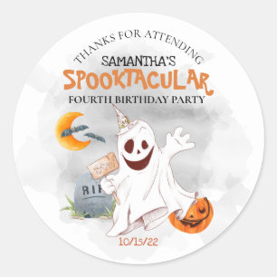 Sticker Rond Halloween Anniversaire Fête Enfants Spottacular Fa