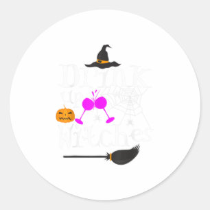 Sticker Rond Halloween Boire des sorcières