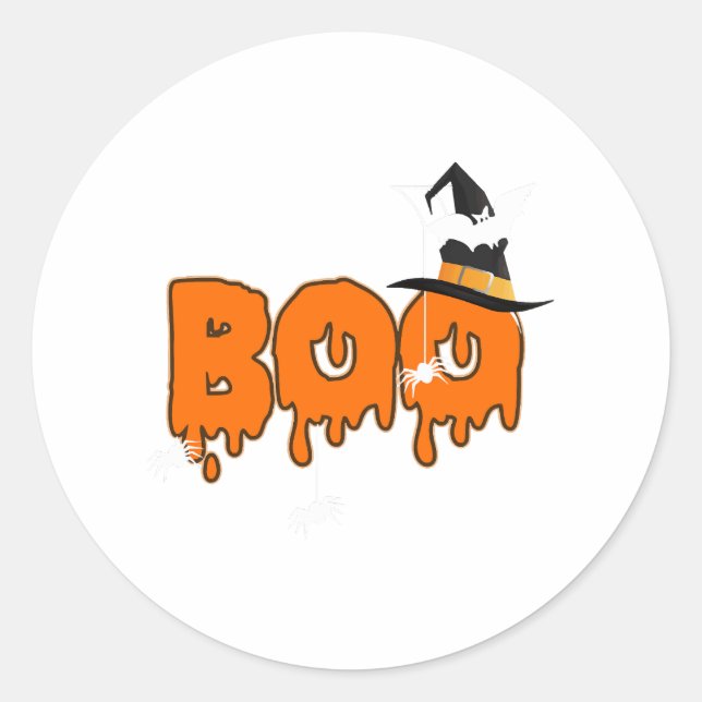 Sticker Rond halloween boo (Devant)