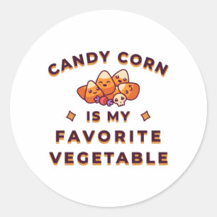 Sticker Rond Halloween Candy Corn