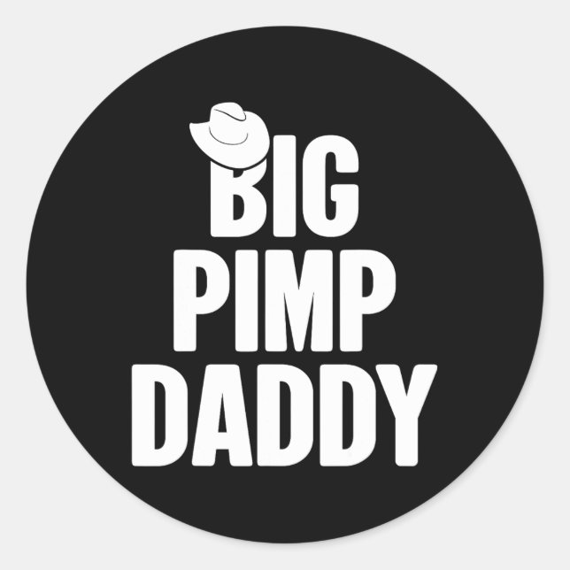 Sticker Rond Halloween Chemise Big Pimp Daddy Pimp Costume Part (Devant)