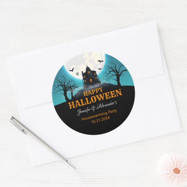 Sticker rond Halloween classique (Enveloppe)