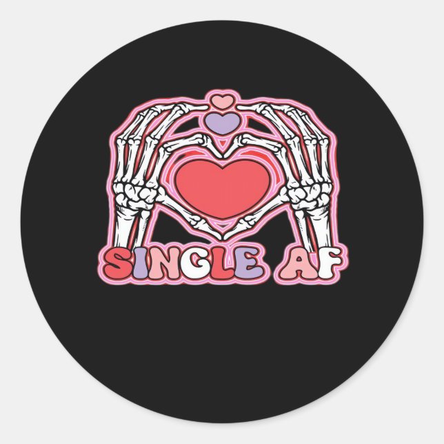 Sticker Rond Halloween classique - Squelette Éffrayant design (Devant)