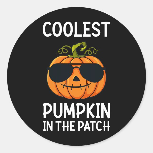 Sticker Rond Halloween Coolest (Devant)