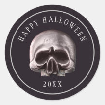 Halloween Crâne métallique personnalisé