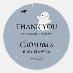 Sticker Rond Halloween Cute Boy Baby shower Favor Merci