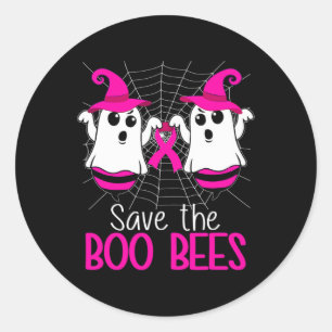 Sticker Rond Halloween de sensibilisation au cancer du sein che