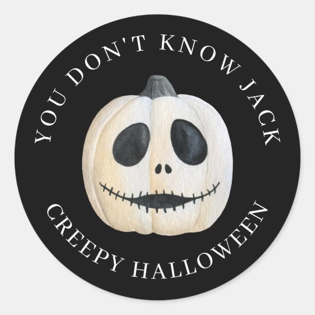 Sticker Rond Halloween Déplaisant gothique Jack-o'-lantern Citr (Devant)