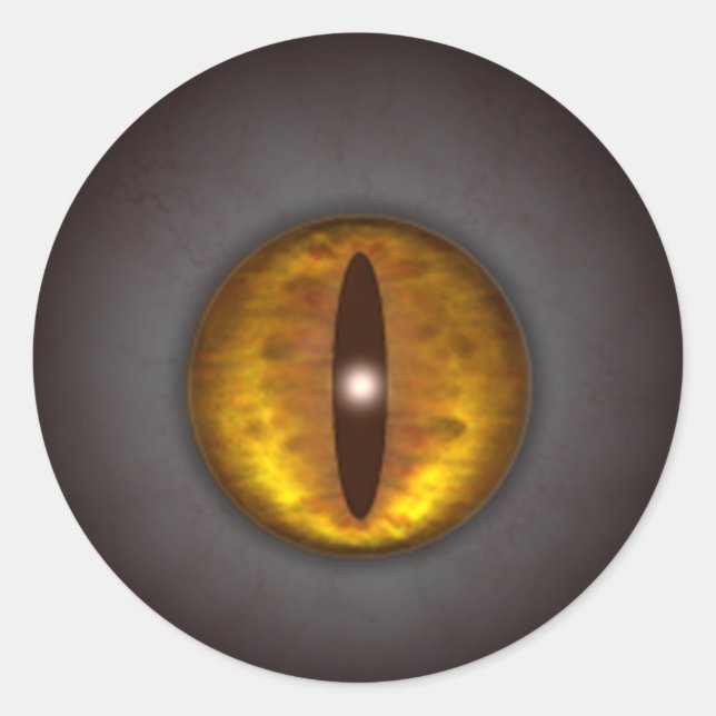 Sticker Rond Halloween Déplaisant pour l'oeil de chat KRW (Devant)