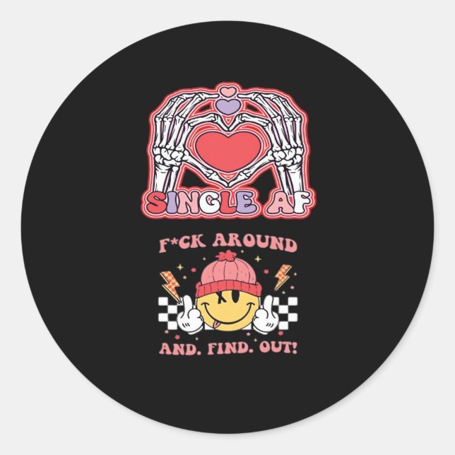 Sticker Rond Halloween des mains drôle - Grabby Ghoul (Devant)