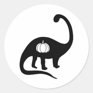 Sticker Rond Halloween Dinosaur