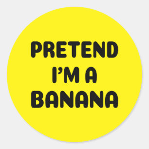 Sticker Rond Halloween drôle - Fais semblant que je suis une ba