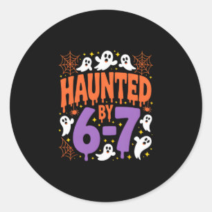Sticker Rond Halloween effrayant 67 Six Sept Mème 1 (5)