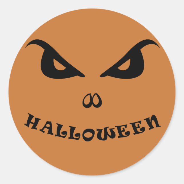 Sticker Rond Halloween éffrayant effrayant visage (Devant)