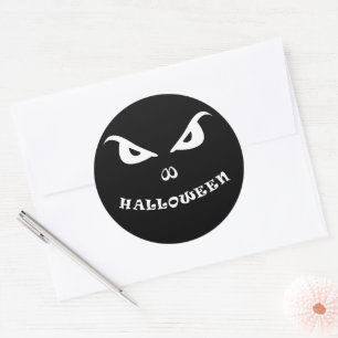 Sticker Rond Halloween éffrayant effrayant visage