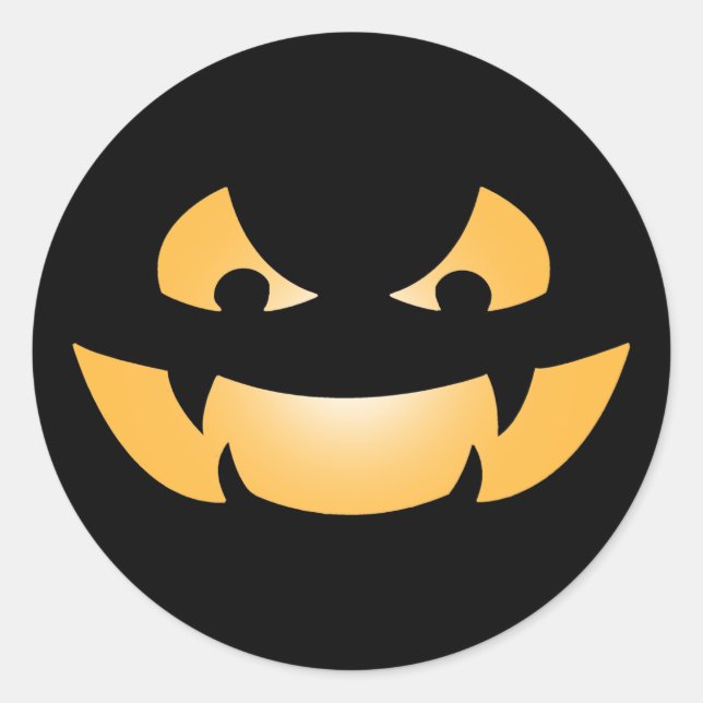 Sticker Rond Halloween effrayant Jack O'Lantern (Devant)
