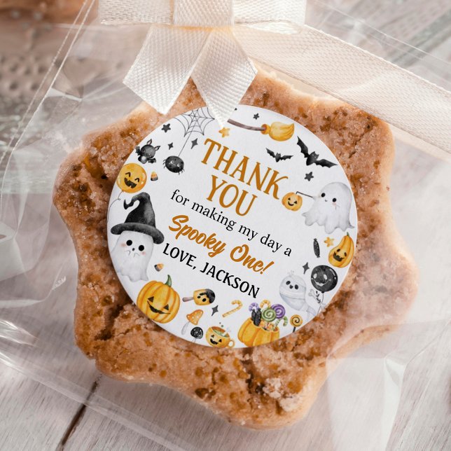 Sticker Rond Halloween Éffrayant un anniversaire (Créateur téléchargé)