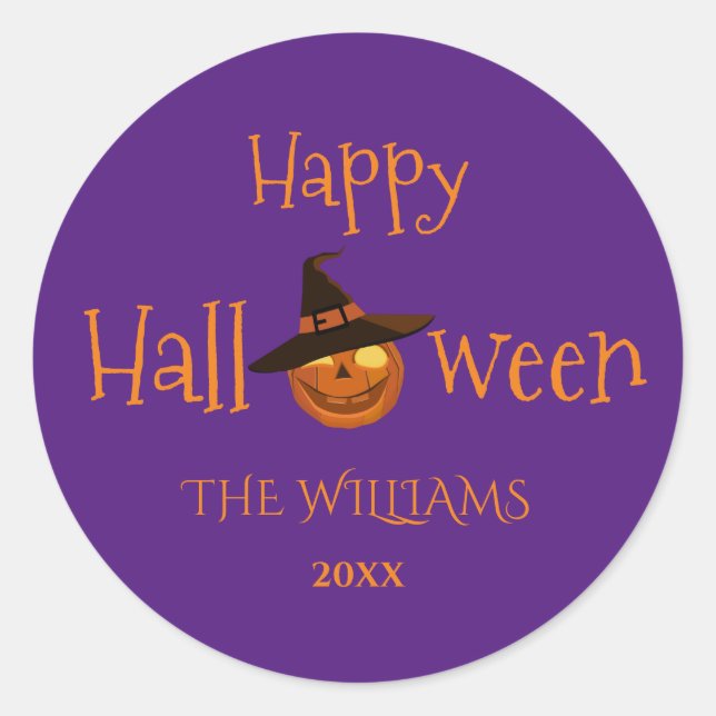 Sticker Rond Halloween Éffrayants personnalisées (Devant)