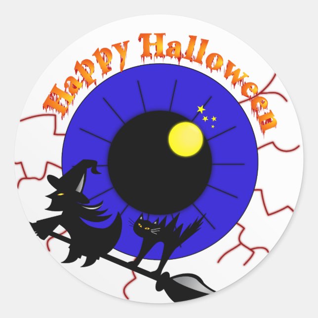 Sticker Rond Halloween Eyeball (Devant)