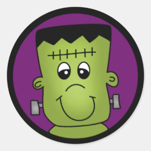 Sticker Rond Halloween Frankie