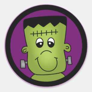 Sticker Rond Halloween Frankie Tshirts et cadeaux