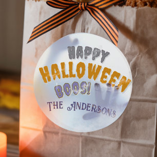 Sticker Rond Halloween Ghost Éffrayant Horror Spirit Aquarelle