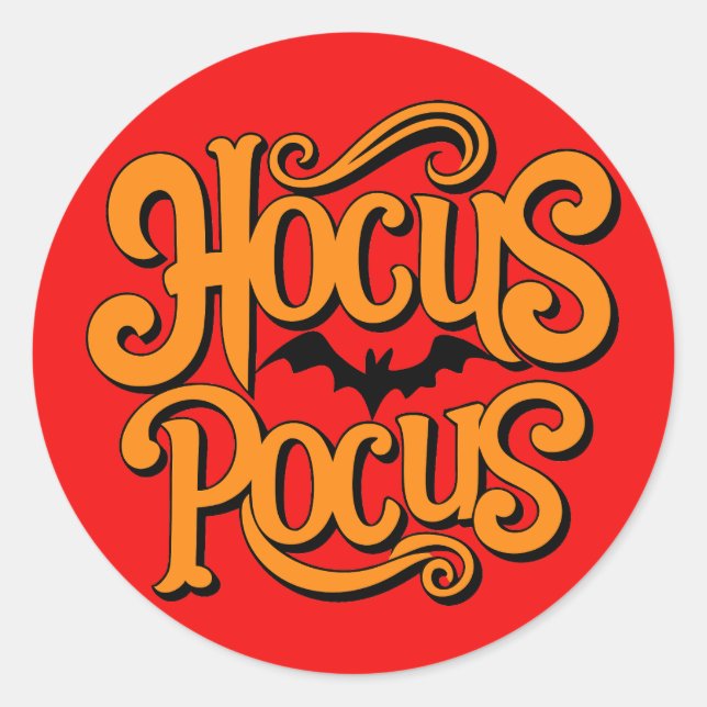 Sticker Rond Halloween Hocus Pocus (Devant)