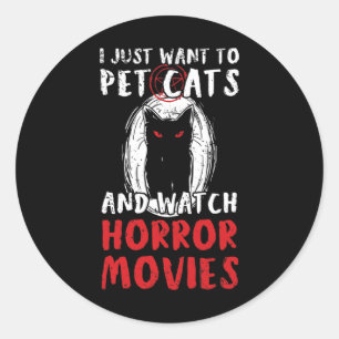 Sticker Rond Halloween Horror Movie Design Pour Un Ventilateur 